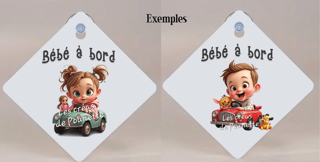 Plaque de signalisation pour voiture