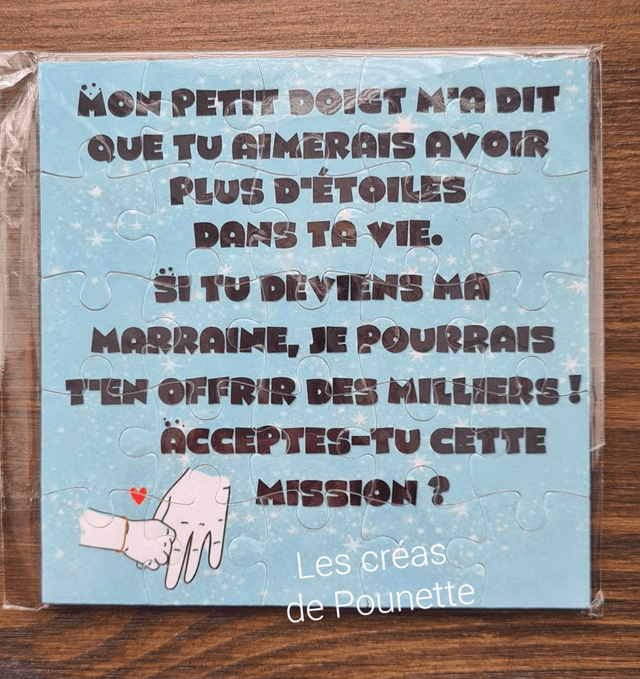 Puzzle demande marraine fille et garçon