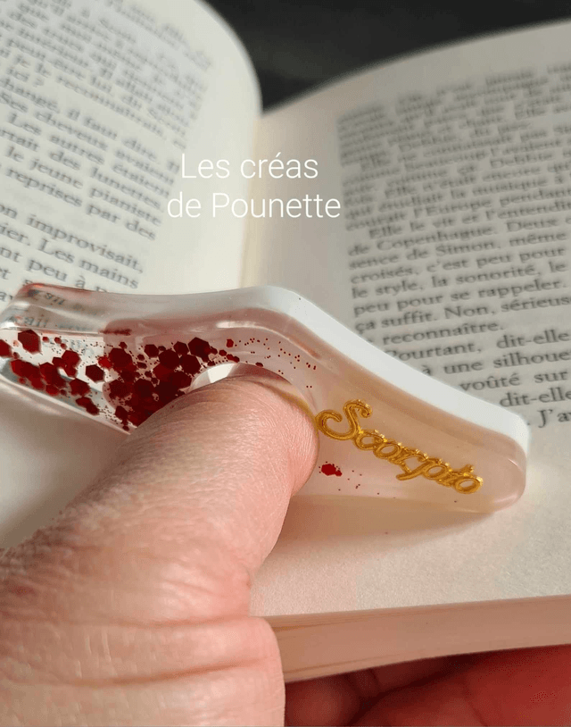 Marque-page astro "scorpion" et sa bague de lecture