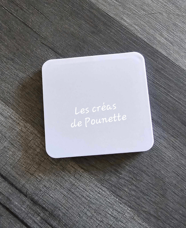 Miroir de poche carré à personnaliser