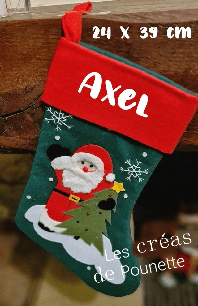 Grande botte de Noël à personnaliser