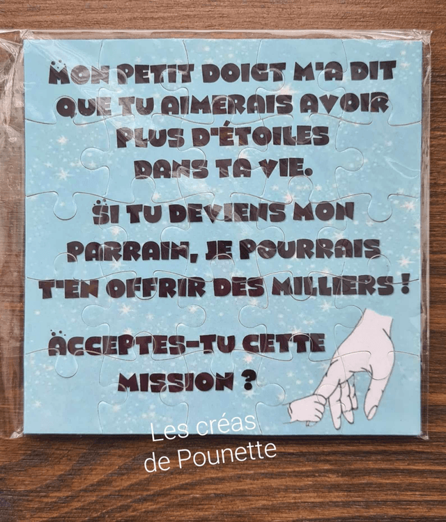 Puzzle demande parrain fille et garçon