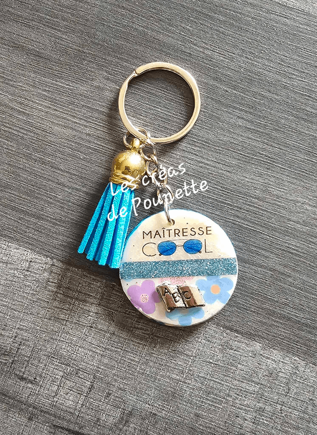 Porte clés maîtresse et AEHS en bois et résine