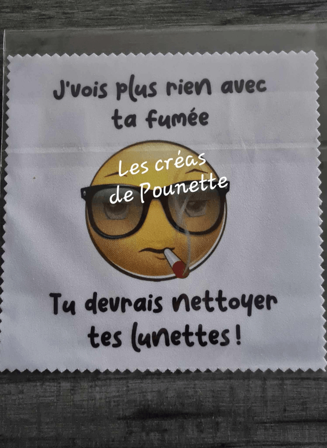 Lingettes lunettes "essuie rigolo" partie 1