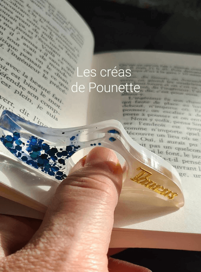 Marque-page astro "taureau" et sa bague de lecture