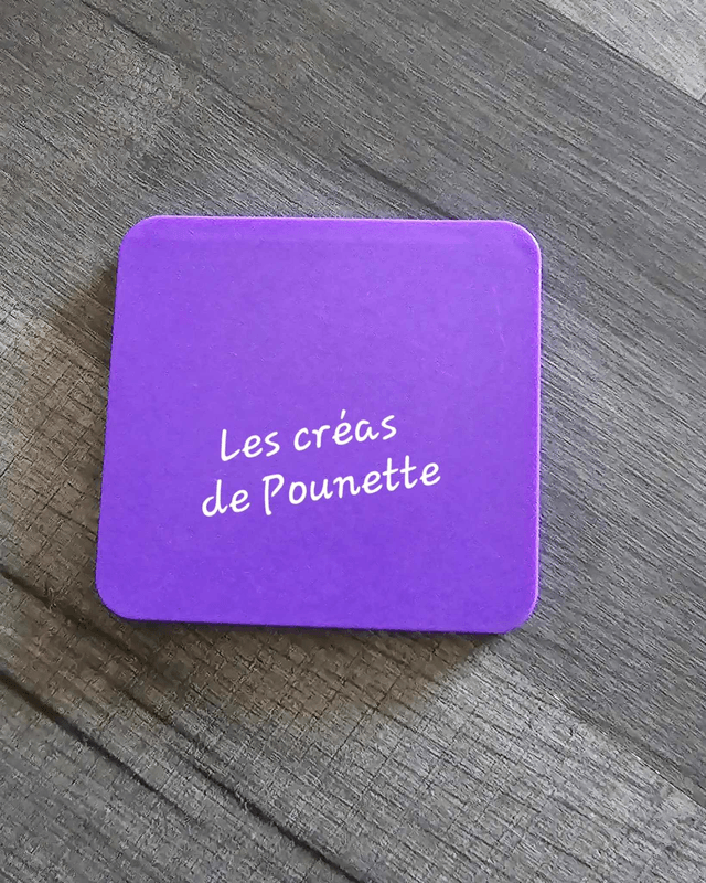 Miroir de poche carré à personnaliser