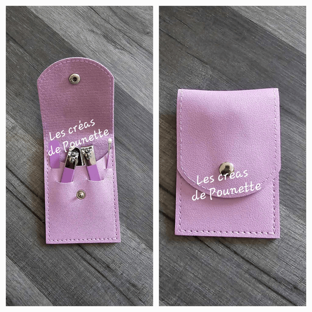 Petite pochette de manucure en simili cuir