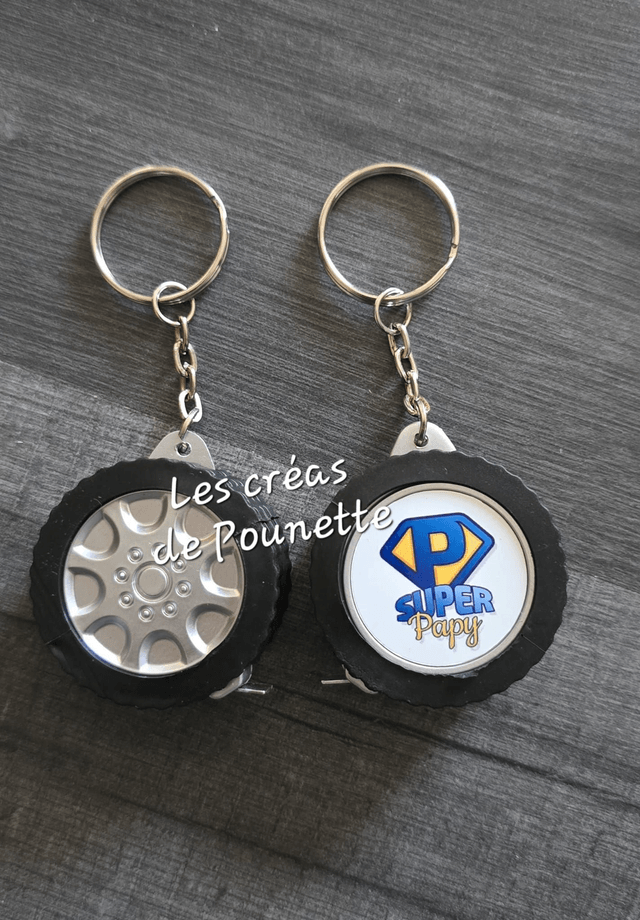 Porte clé roue de voiture à personnaliser