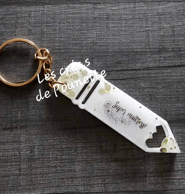 Porte clés crayon Maîtresse