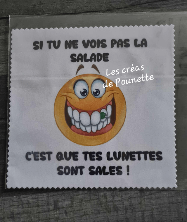 Lingettes lunettes "essuie rigolo" partie 1