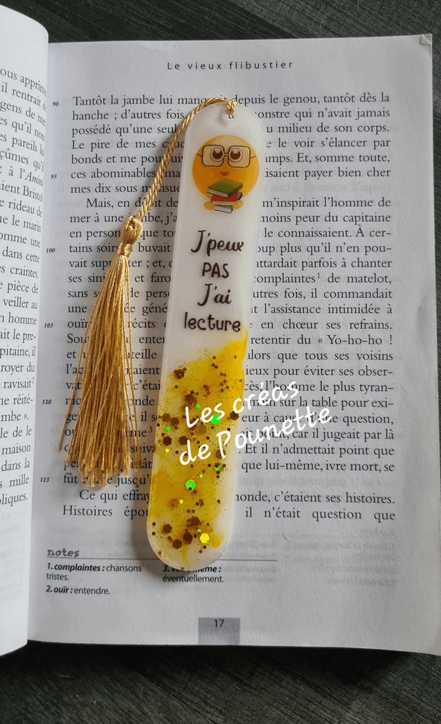 Marque-page "j'peux pas j'ai lecture" 