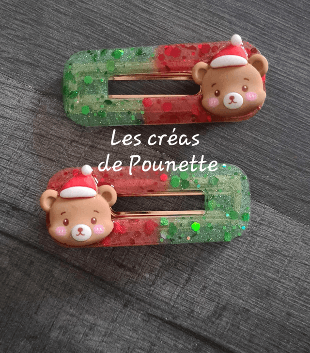 Lots de barrettes de Noël