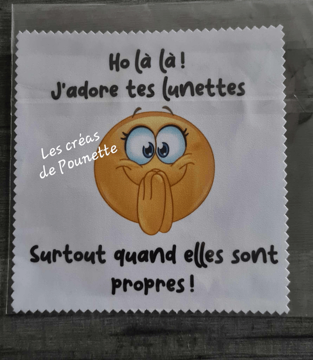 Lingettes lunettes "essuie rigolo" partie 1