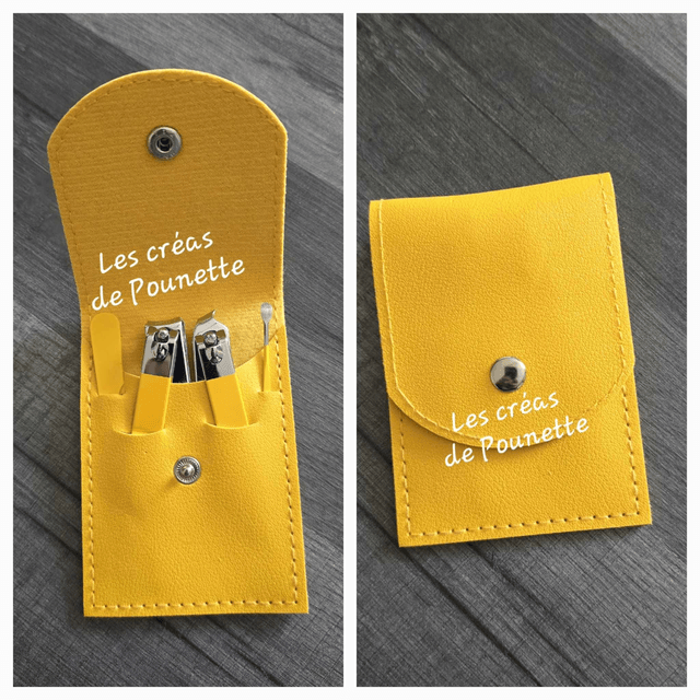Petite pochette de manucure en simili cuir