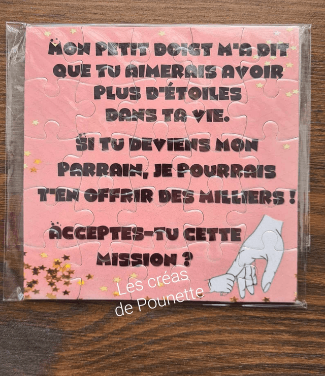 Puzzle demande parrain fille et garçon