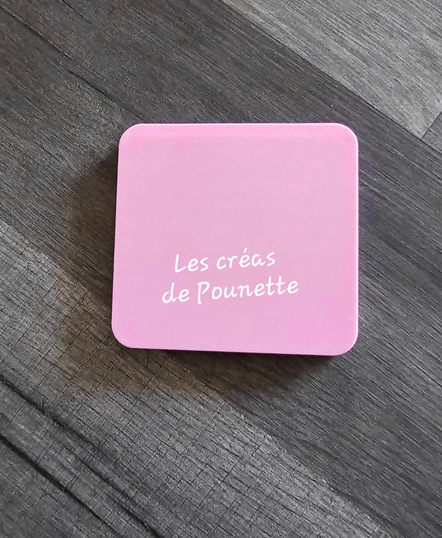 Miroir de poche carré à personnaliser