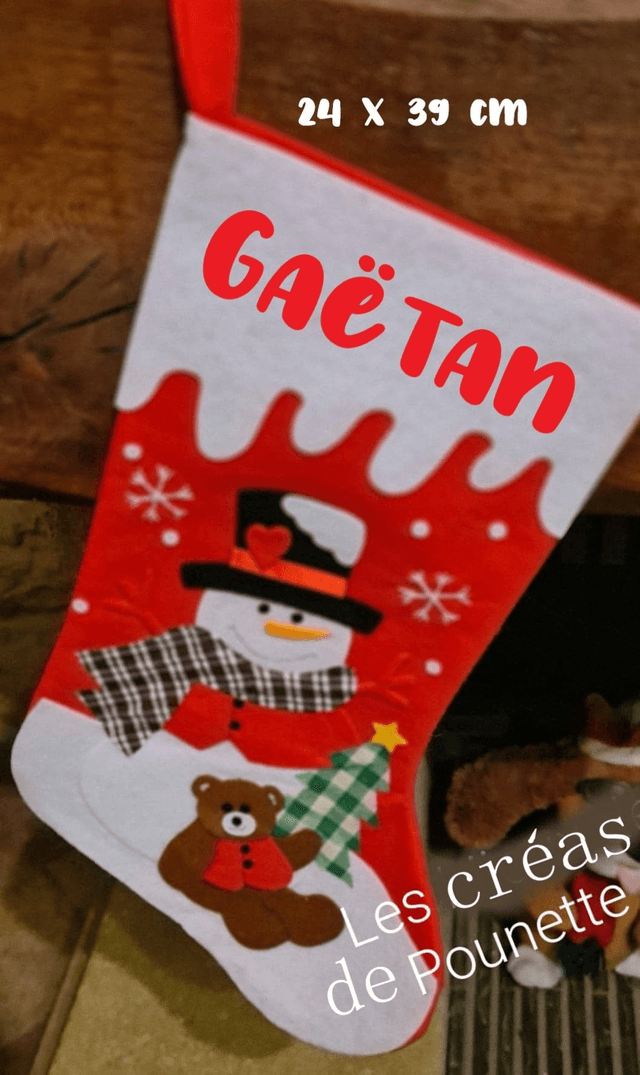 Grande botte de Noël à personnaliser