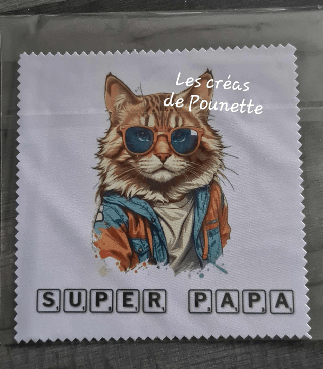 Essuie lunettes super papa