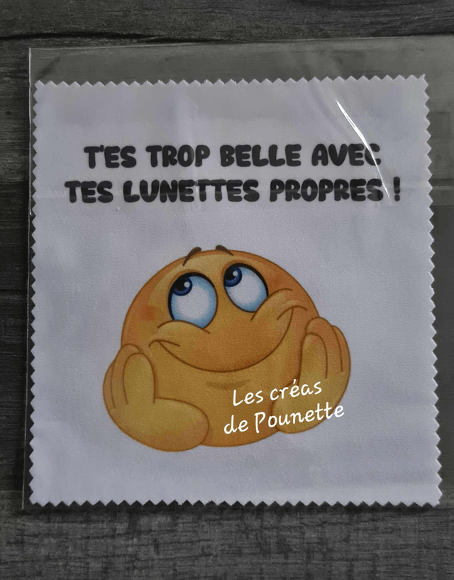 Lingettes  lunettes "essuie rigolo" partie 2