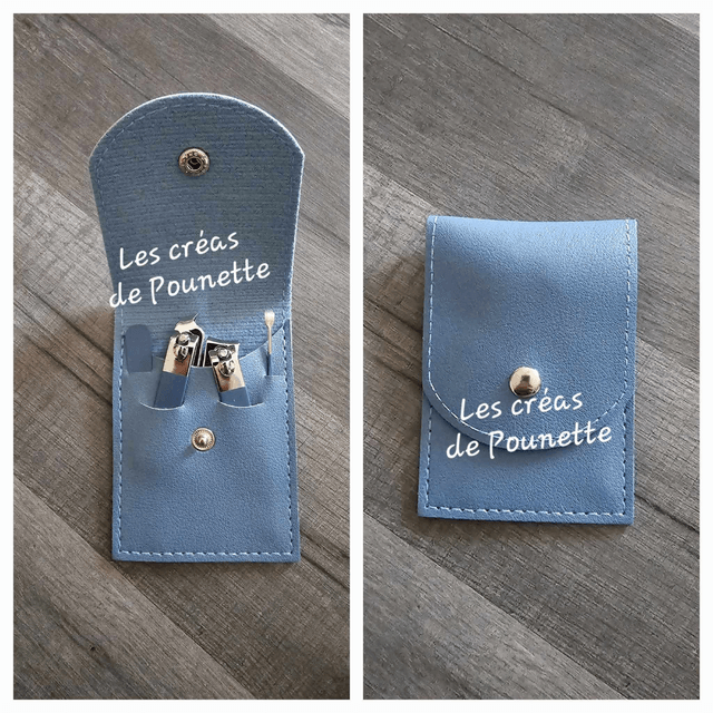 Petite pochette de manucure en simili cuir