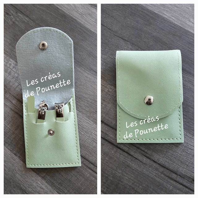 Petite pochette de manucure en simili cuir