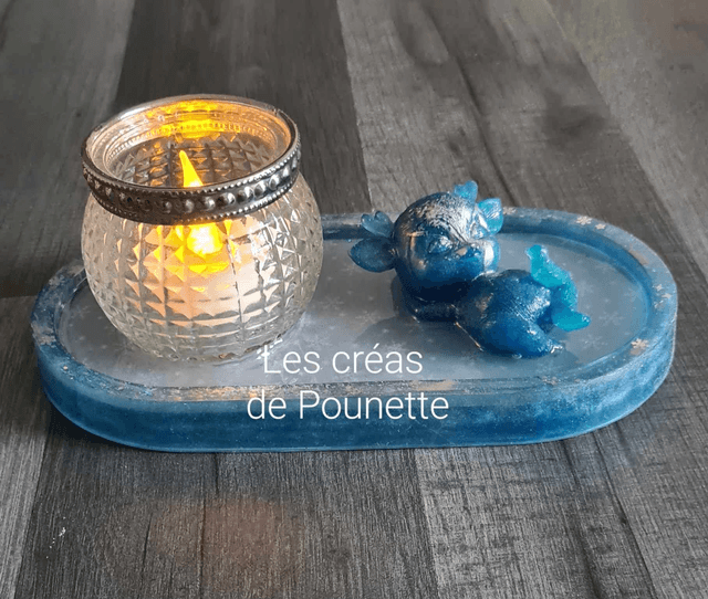 Petit plateau de Noël avec grand photophore