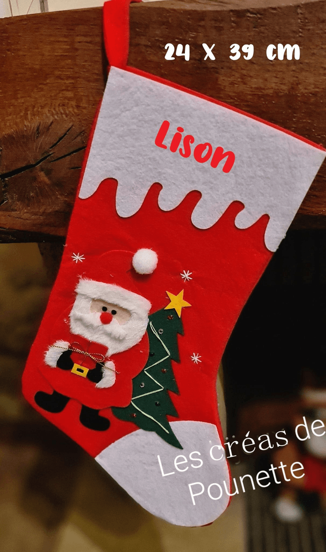 Grande botte de Noël à personnaliser