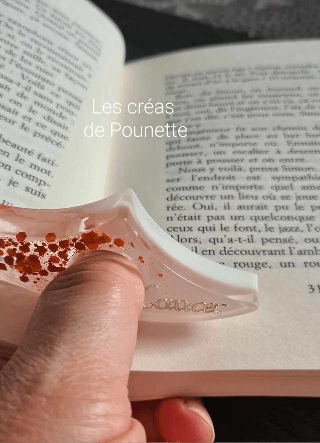 Marque-page "cancer" et sa bague de lecture
