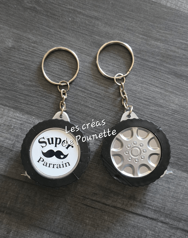 Porte clé roue de voiture à personnaliser