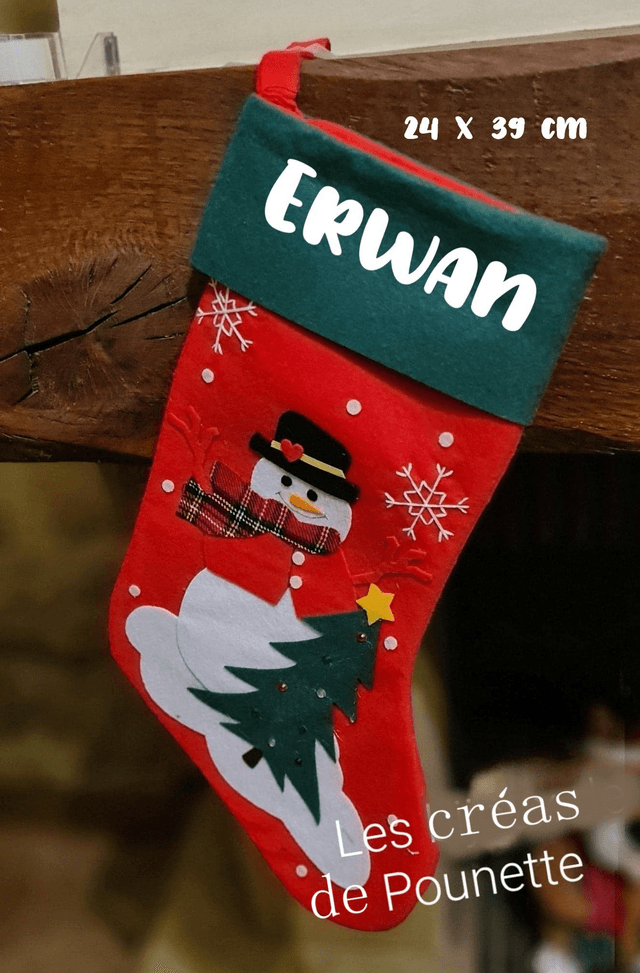 Grande botte de Noël à personnaliser