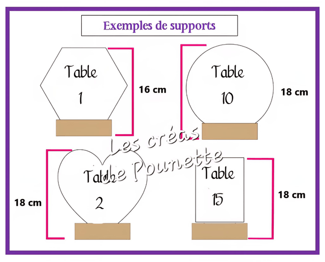 Stickers pour plan de table format 10 x 7 cm