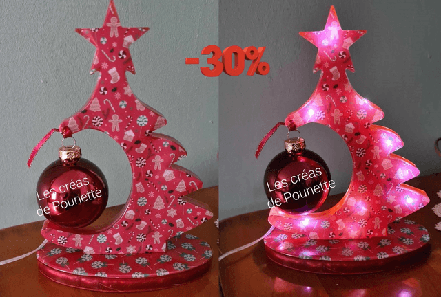 Sapin de Noël avec boule à personnaliser