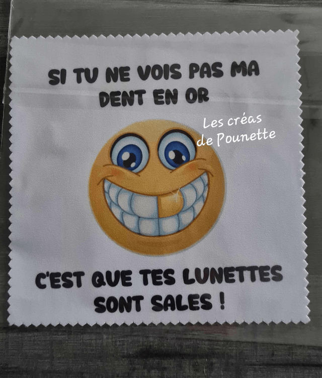 Lingettes lunettes "essuie rigolo" partie 1