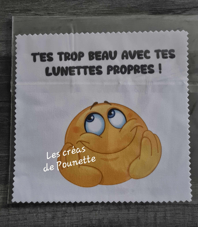 Lingettes  lunettes "essuie rigolo" partie 2