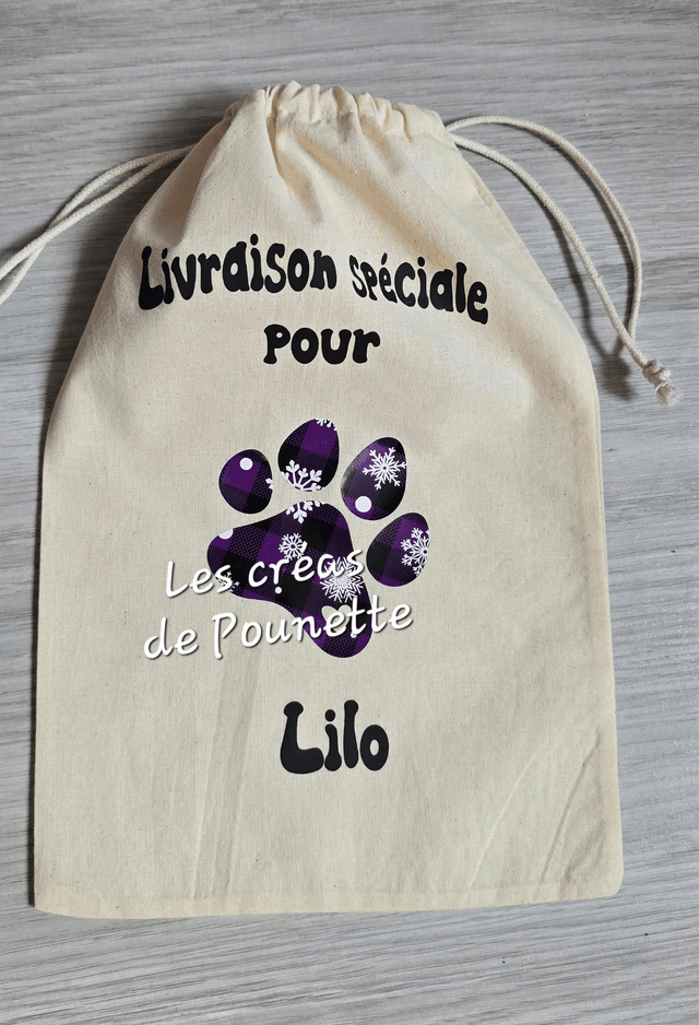 Petite hotte de Noël pour chat et chien à personnaliser