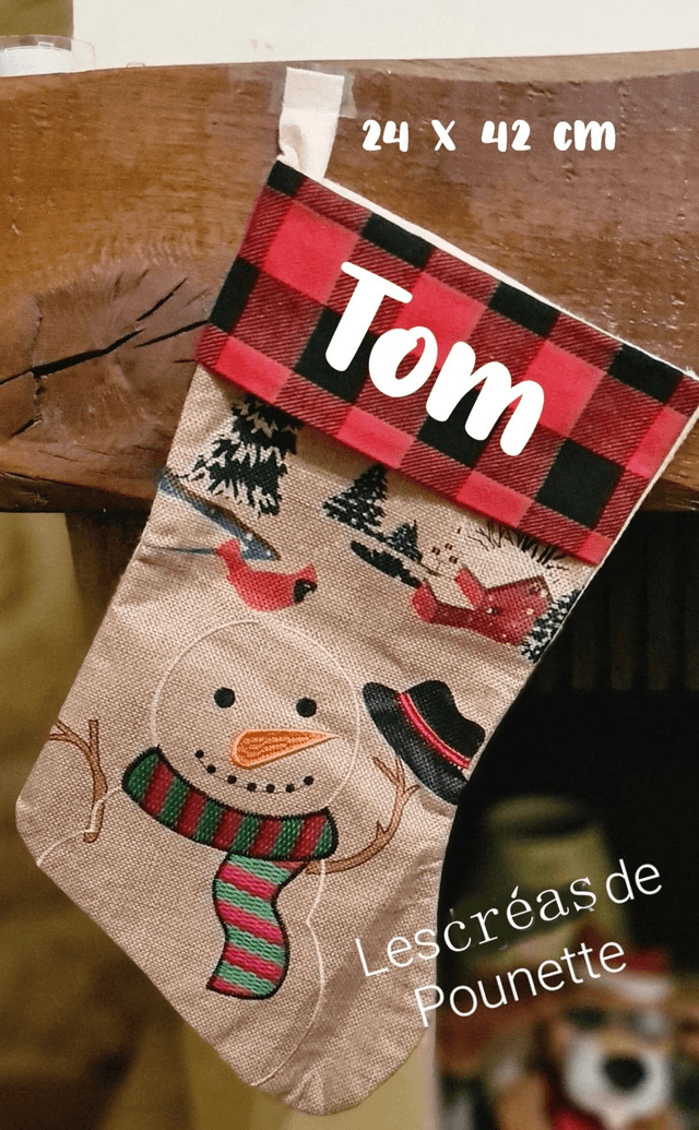 Grande botte de Noël à personnaliser