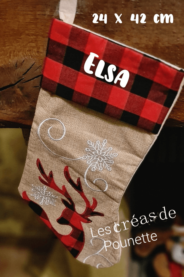 Grande botte de Noël à personnaliser