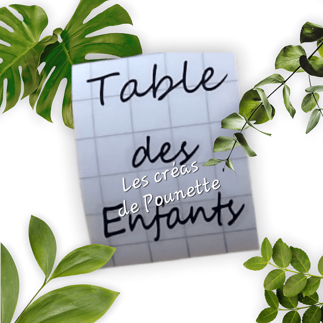 Stickers pour bouteille &quot;table des enfants&quot; 15 cm maximum