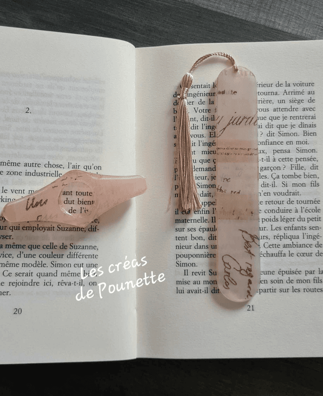 Marque-page style vintage 5 et sa bague de lecture