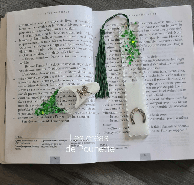 Marque-page cheval et sa bague de lecture