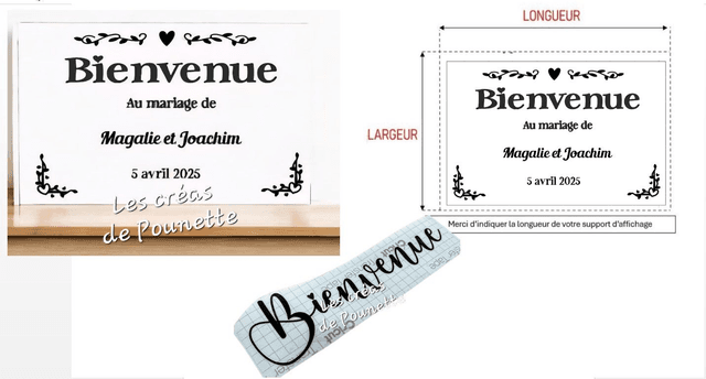 Stickers pour panneau de bienvenue (format rectangulaire)