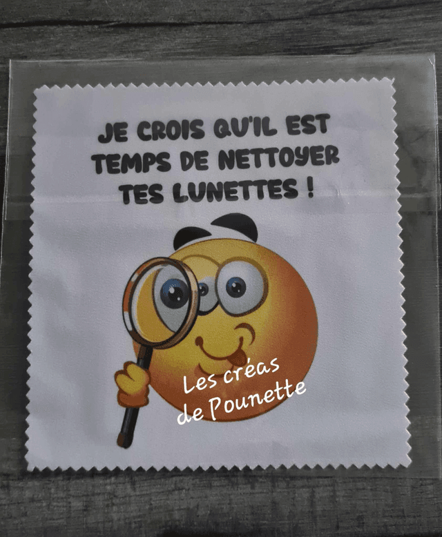 Lingettes lunettes &quot;essuie rigolo&quot; partie 1