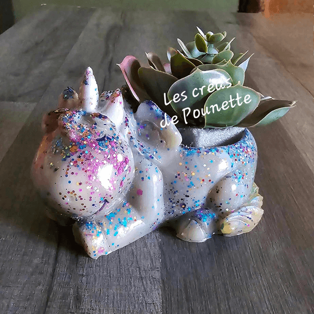 Petits pots licornes pour succulente